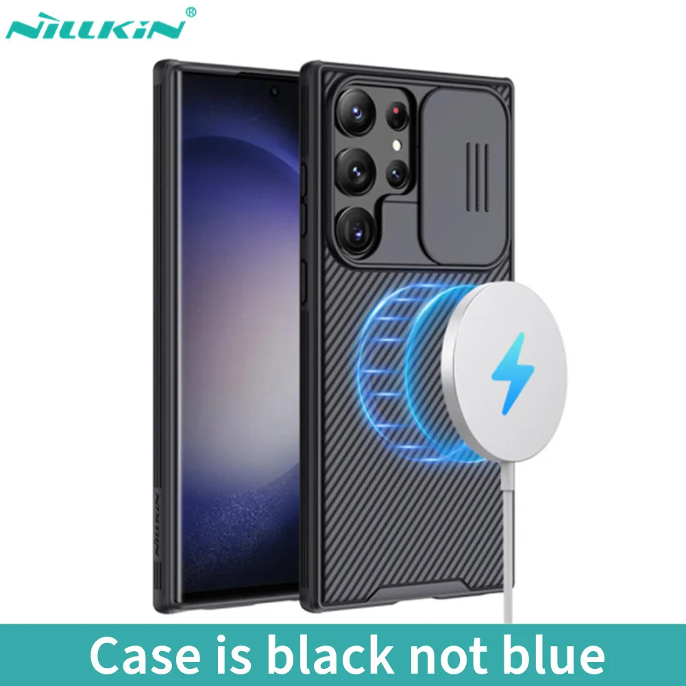 Для Samsung Galaxy S23 Ультра чехол Nillkin CamShield Pro Magsafe чехол для камеры Защита для Samsung S22 Ультра чехол Магнитный черный