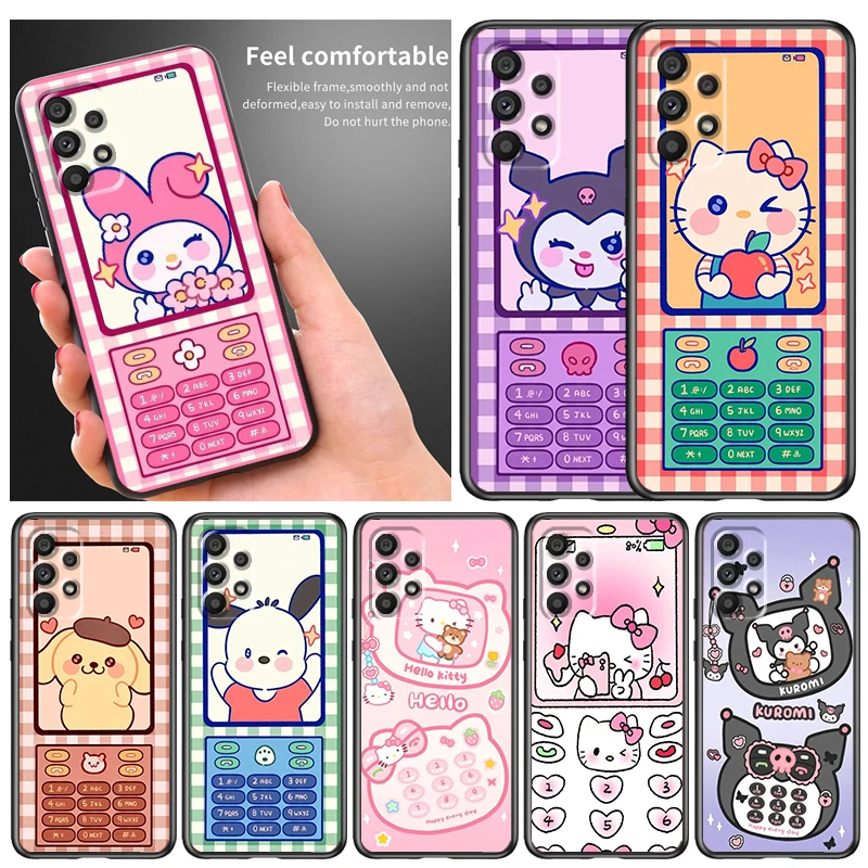 

Nokia Sanrio Melody Kulomi Phone Case For Samsung A73 A72 A71 A53 A52 A51 A42 A33 A32 A23 A22 A21S A13 A04 A03 5G Black FUnda
