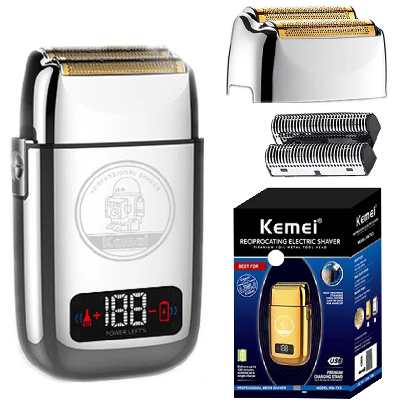 Kemei Металлическая 5-скоростная Электробритва Для Мужчин Триммер Влажных/сухих