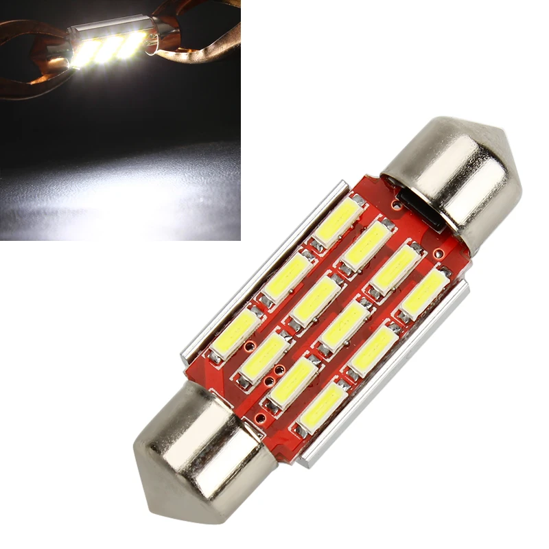 

Canbus без ошибок номерного знака, лицензионный светильник 4014 SMD DC12-24V 36 мм Festoon Doom Lamp 12 LED Car Lamp