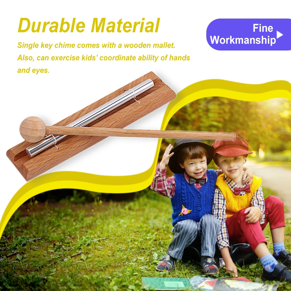 

1-tone Wood Base Chime Teaching Chimes Bells Percussion Instrument