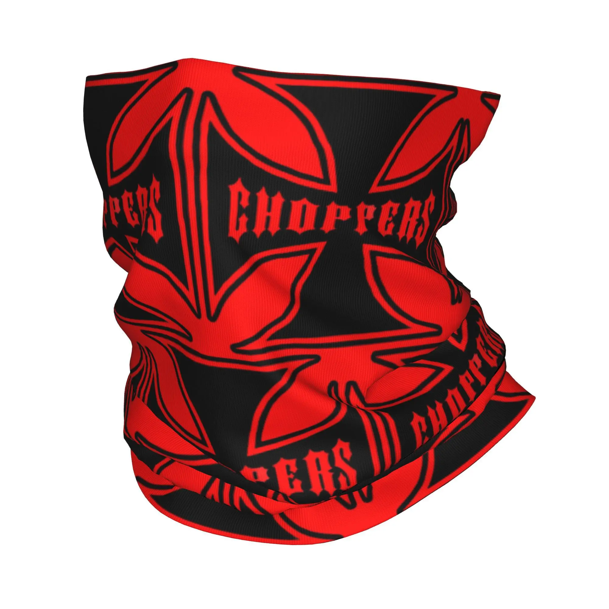 Пользовательские западные побережья Iron Cross Choppers Skull Bandana Зимняя теплая шея