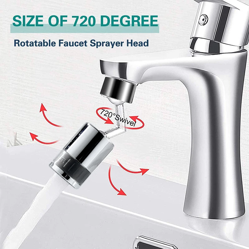 24-22mm Faucet 720 Degrees Splash Filter Spray Head Anti Movable Kitchen Tap Water Saving Nozzle Sprayer | Дом и сад