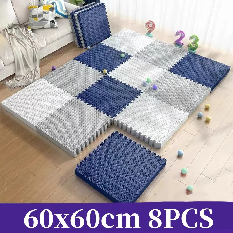 8PCS Playmat 60x60cm Baby Mat Baby Activity Gym Play Mats Game Mats Baby Play Mat Thick 2.5cm Tatame Floor Mats Baby Puzzle Mat