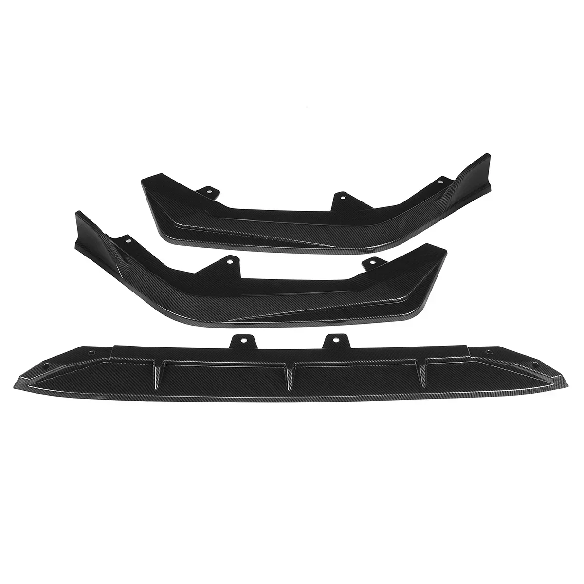 3xCar Front Bumper Lip Spoiler Deflector Lips Splitter Guard For Honda Civic 11th Eleventh Generation 2021-2022 Body Kit