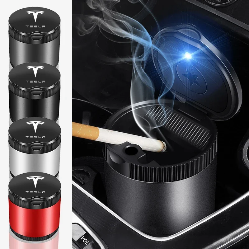 Автомобиль с крышкой защита от запаха чашка пепельницы для Tesla Model 3 Roadster Y Bonina Juguete