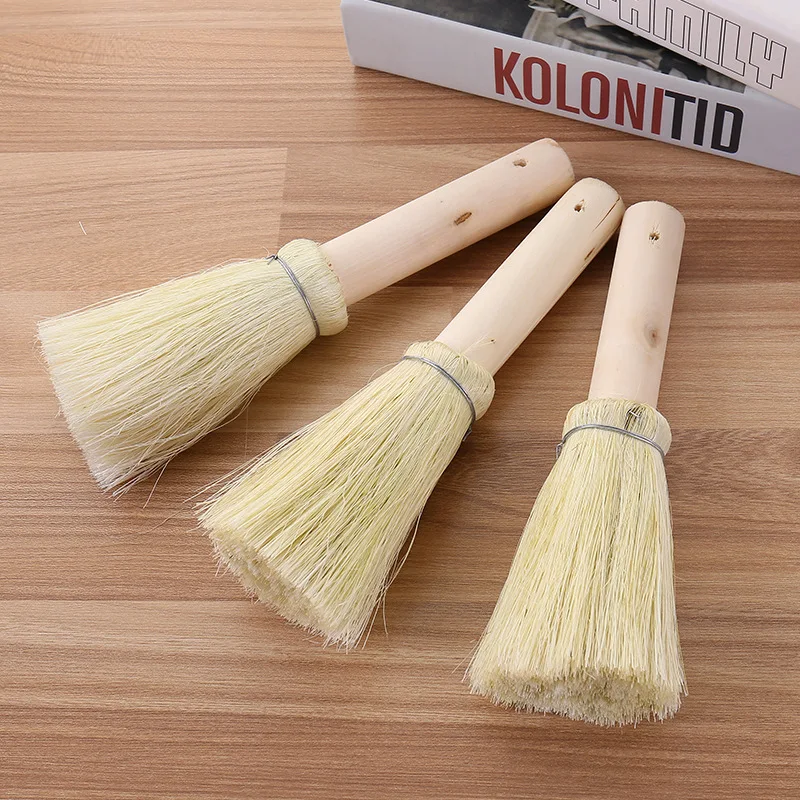 

Wooden Dense Pot Brush Natural Coconut Brown Shreds Long Handle Glass Cup Kitchen Washing Tools Household Accessories