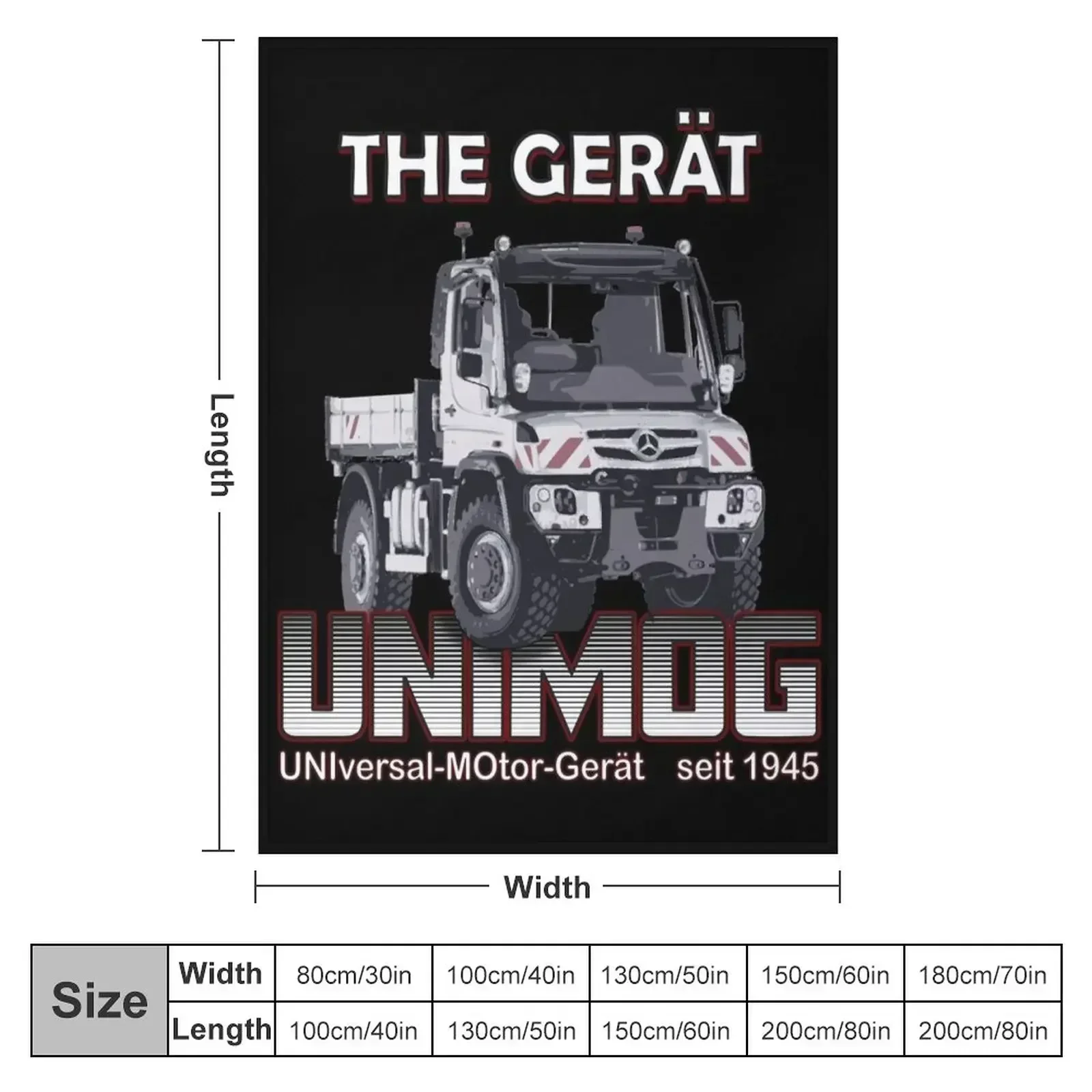 THE GREAT UNIMOG 530 (UNIversal-MOtor-Ger?t) — черное одеяло летние украшения идеи подарков на день