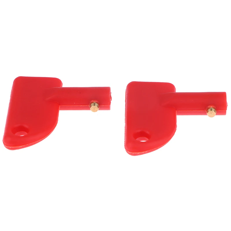 

2X Plastic Spare Keys Mini Battery Cut Off Kill Isolator Switch Spare Keys Red ABS Plastic Auto/Marine/Boat/Truck