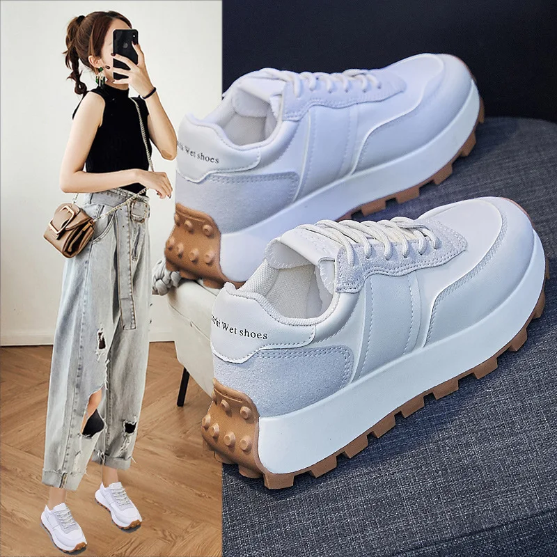 

Women's Shoes Platform Female Footwear Low Heels Clogs Dress Rubber Fabric Basic PU Shoes Female Footwear Clogs Platform Low Hee