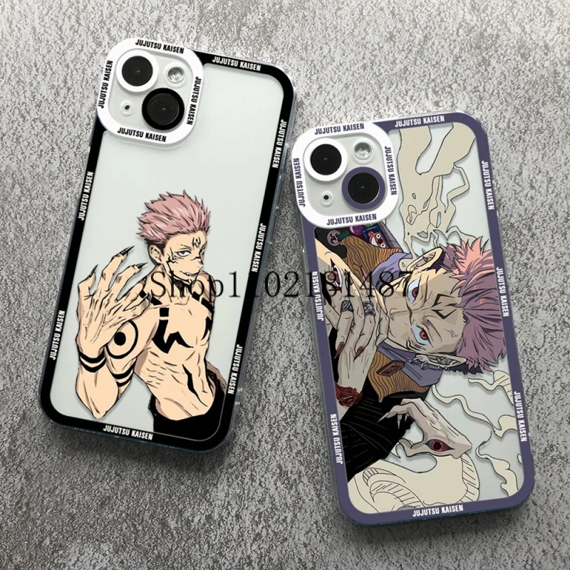 

Japanese Anime Jujutsu Kaisen Phone Case For iPhone 14 13 12 11 Pro Max XS X XR 14 Plus 12 13 Mini Clear Angel eyes Soft case