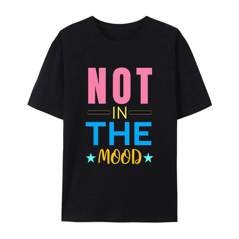 Футболка женская хлопковая с забавным принтом не в настроении