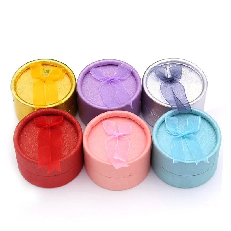 

Недорогой чехол 3,5*5,5*5,5 см для ювелирных изделий, колец, серег, ожерелий, маленькая круглая коробка, подарочная коробка