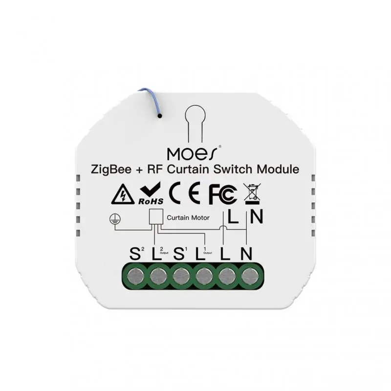 

Модуль переключателя для штор ZigBee Smart RF433, модуль для моторизованных роликовых жалюзи, управление через приложение Alexa Google Home