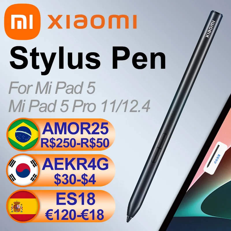 100% Оригинальная ручка Xiaomi Stylus Pen 240Hz для рисования, письма и создания скриншотов на смарт-планшете с сенсорным экраном для Mi Pad 5 и Pro.