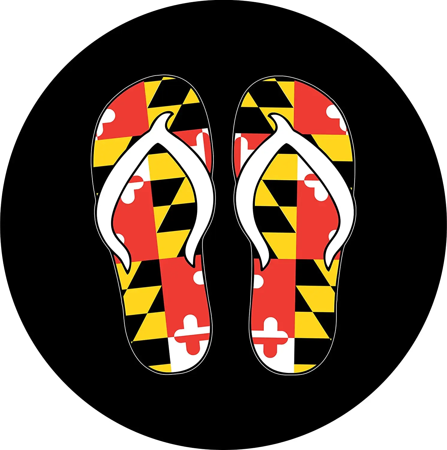 

TIRE COVER CENTRAL Maryland Flip Flops Spare Tire Cover ( Custom Sized to Any Make/modelfor 255/70R18