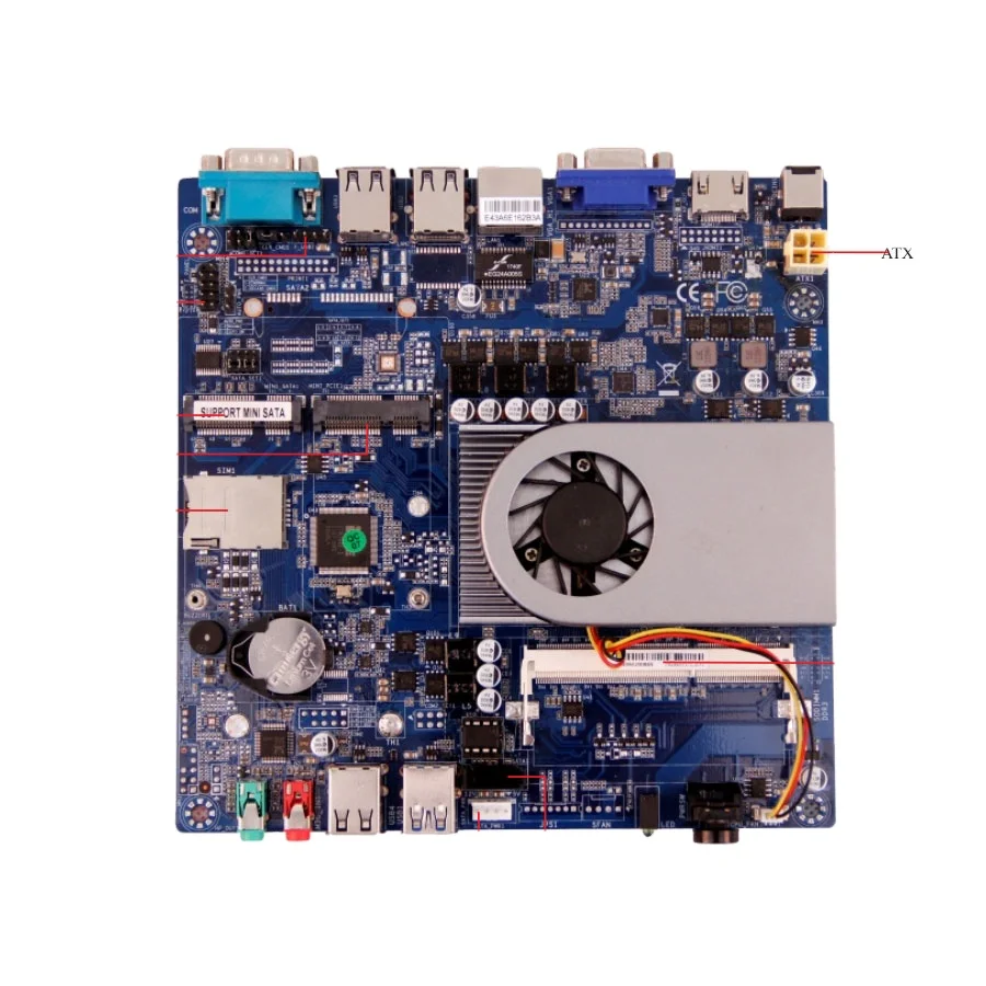 

Mini ITX Motherboard ITX-GX420T-1C1L Support AMD GX-420GL Processor With VGA