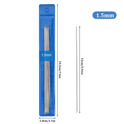 Набор спиц KOKNIT KN051 из нержавеющей стали 5 шт. 1.5-5 мм
