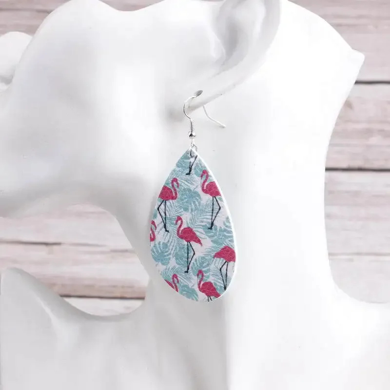 Amazon Бестселлер INS Стиль Жар-птик Кожаные Серьги Дерево Лягушка Назад Лист Водяной