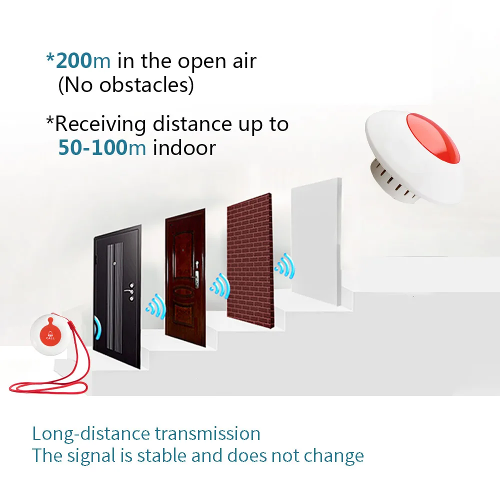 Беспроводной пейджер для сиделки система вызова медсестры больничный световой