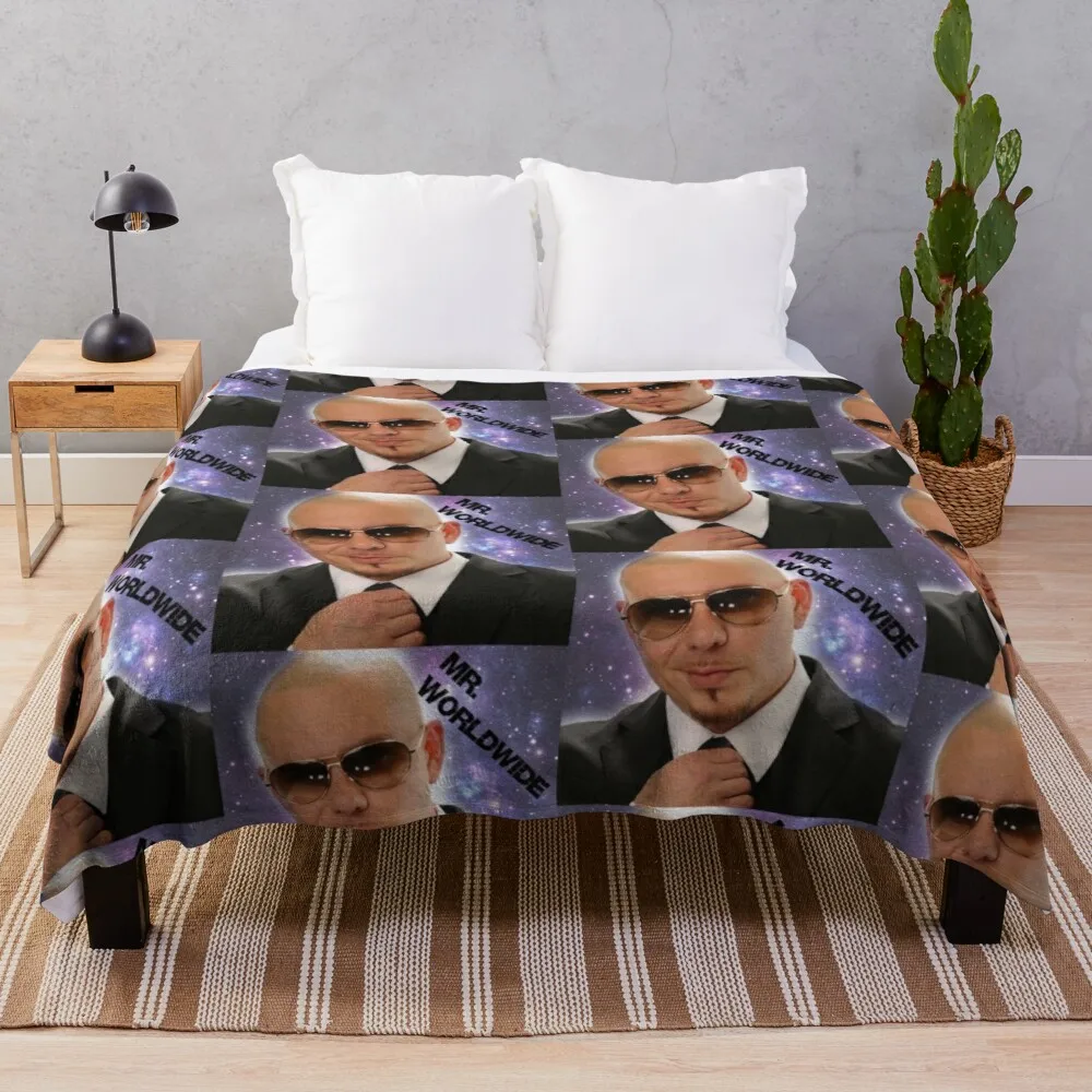 

Mr.Worldwide /Pitbull/плед, одиночное одеяло, хлопковое вязаное одеяло, флисовое декоративное одеяло для кровати