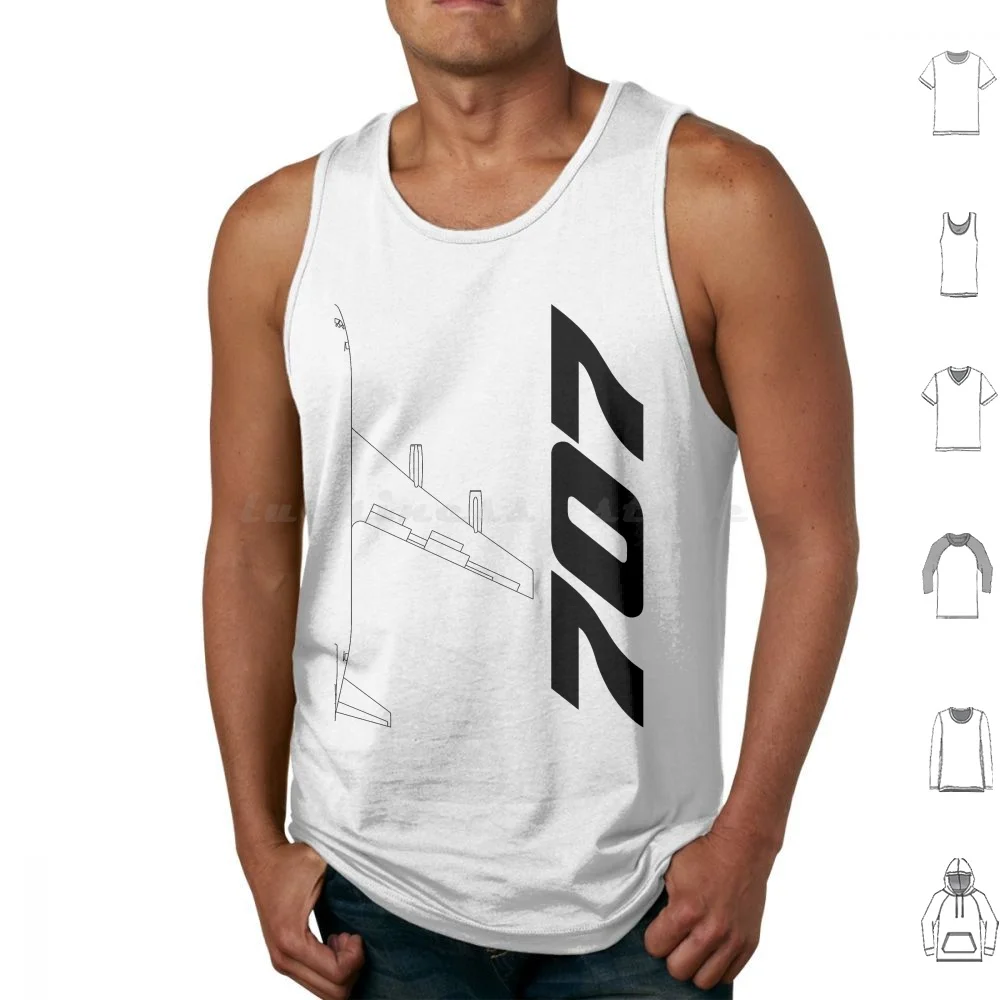 

Boeing 707 Classic Drawing Top View Tank Tops Print Cotton Boeing 707 Classic Drawing Top View Boeing 707 Classic