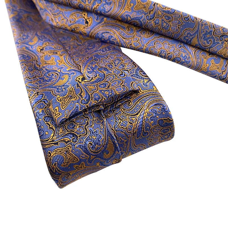 Новинка, дизайнерские мужские галстуки, роскошные Ретро галстуки в виде Пейсли с геометрическим рисунком, мужские деловые галстуки для сва...