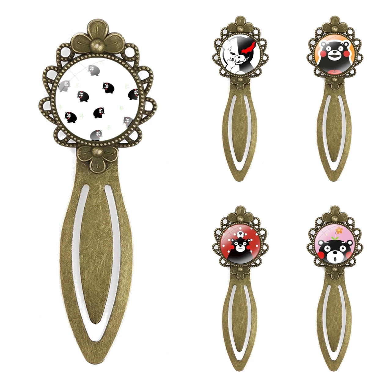 

Creative Metal Bookmarks Gift For Friends Stationery School Office Supply Cute Kumamon Danganronpa Monokuma Creative Funny Decor