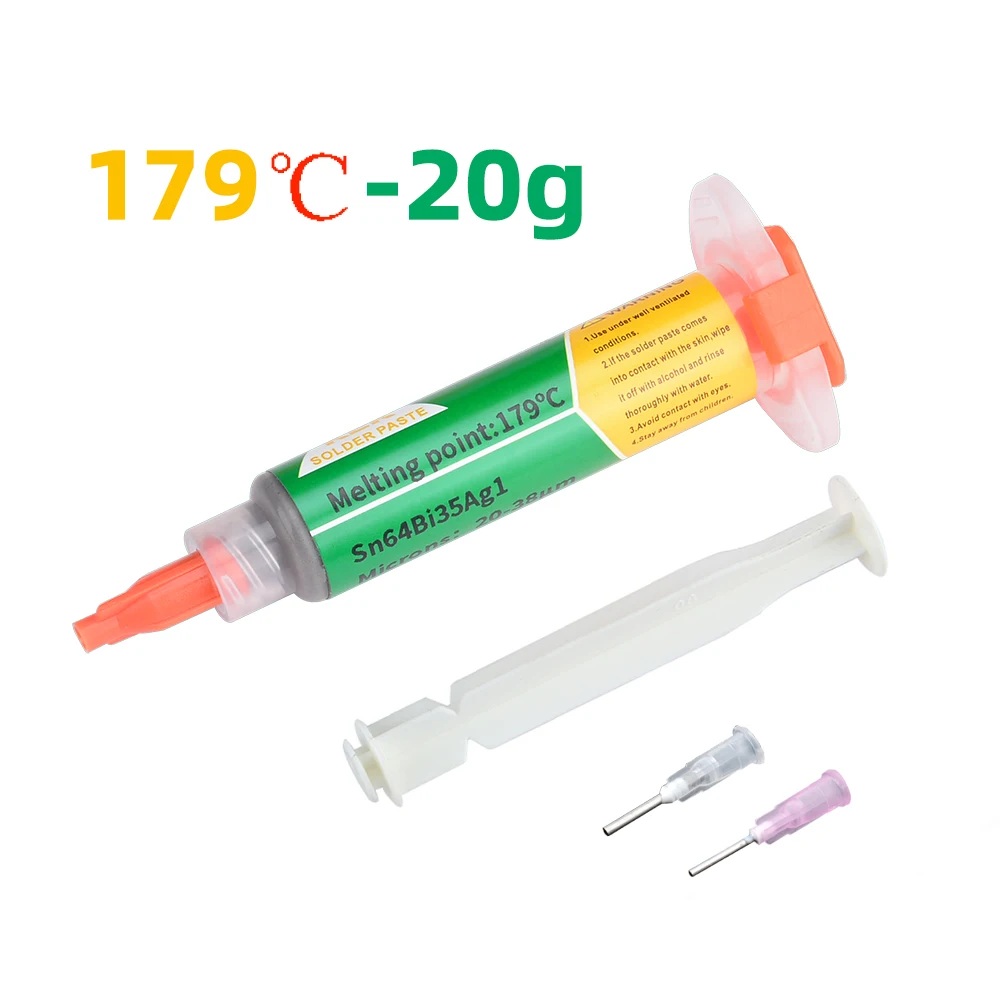 Бессвинцовая игольчатая трубчатая паста, паяльная паста с температурой плавления 179, содержащей 1% серебра, подходит для различных сварочных работ SMD, USB, BGA