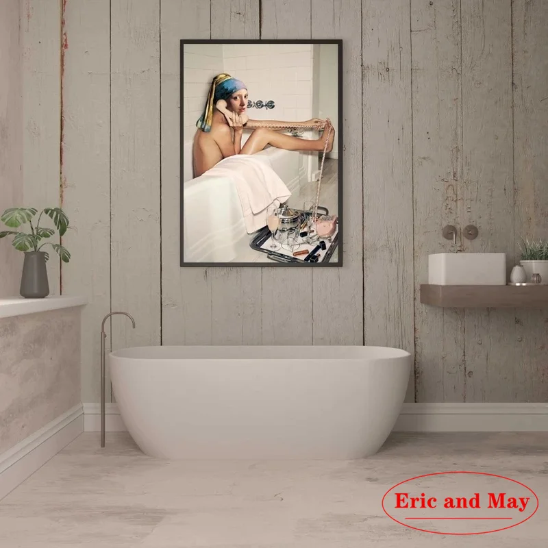 Модные плакаты и принты в скандинавском стиле для ванной настенная Картина на