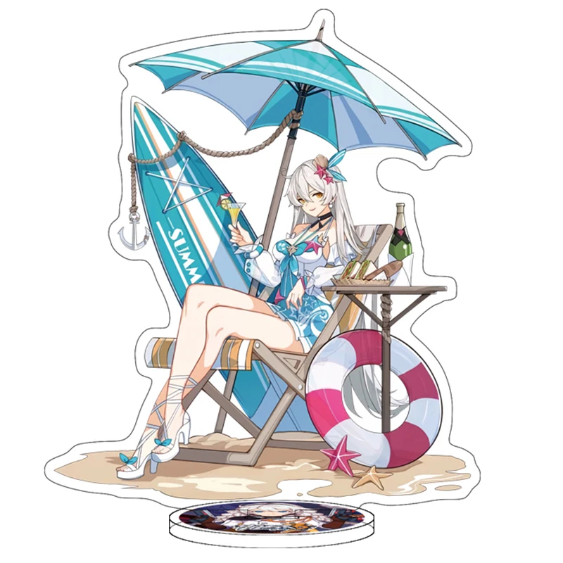 

Game Anime Honkai Impact 3rd Acrylic Double Stand Yae Sakura Elysia Bronya Zaychik Action Figure Decoration Toy Gifts 16+6cm