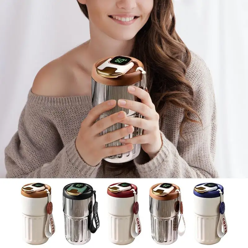 

450ML Smart Thermos Bottle LED Temperature Display Coffee Cup 304 Stainless Steel Tumbler Mug Portable Vacuum Flasks Thermoses