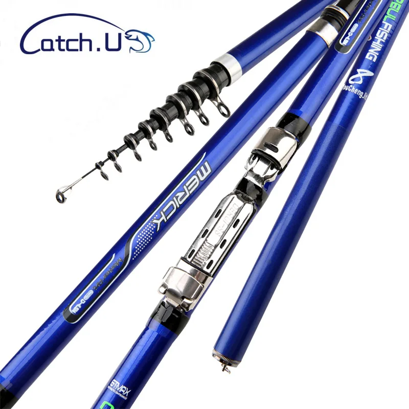 

Catch.u Rock Fishing Rod Carbon Fiber Telescopic Spinning Fishing Rods 3.6M 4.5M 5.4M 6.3M for Reservoir Pond Ocean Rock Fshing