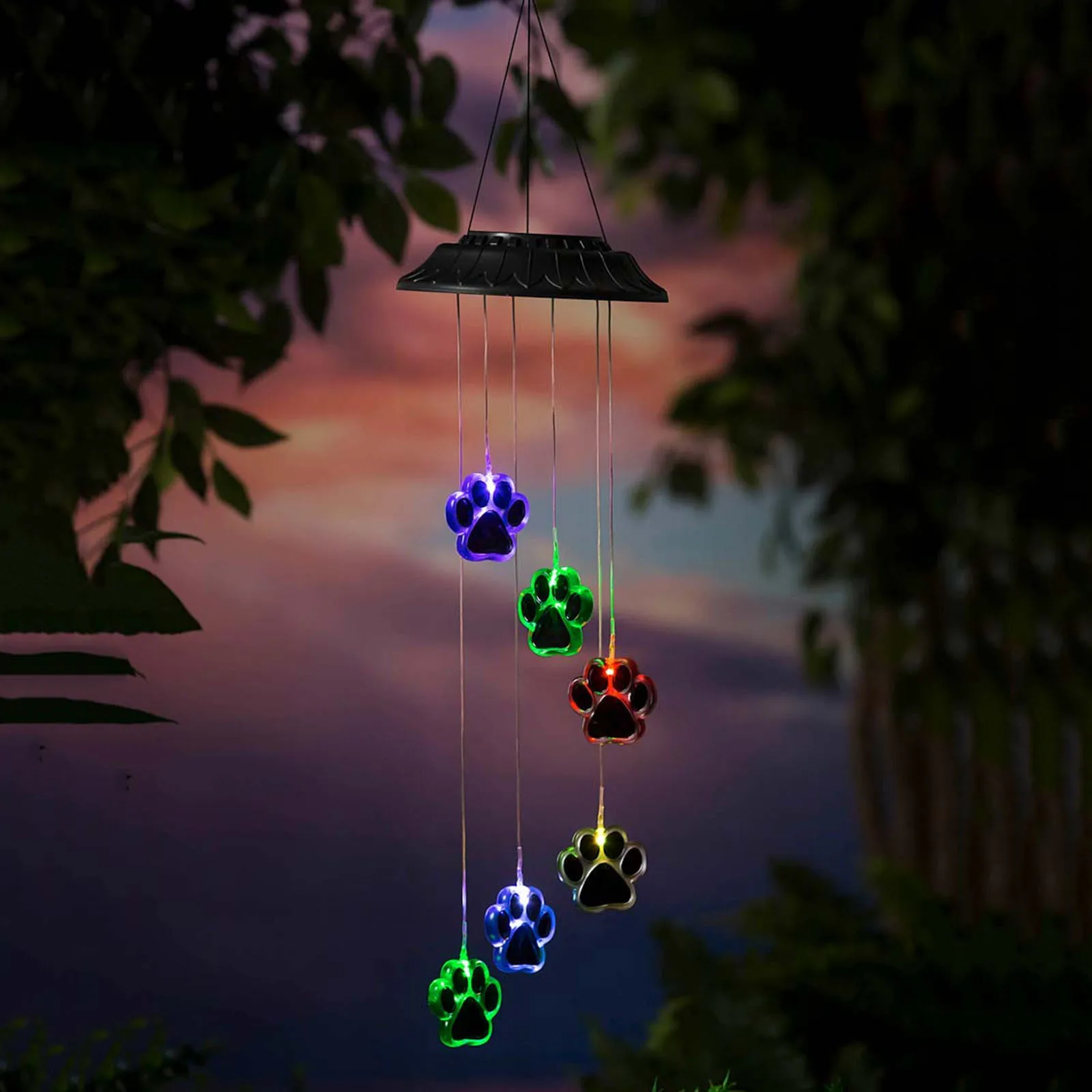 

Outdoor Solar Wind Chime Light LED Colorful Decorative Garden Light Gifts