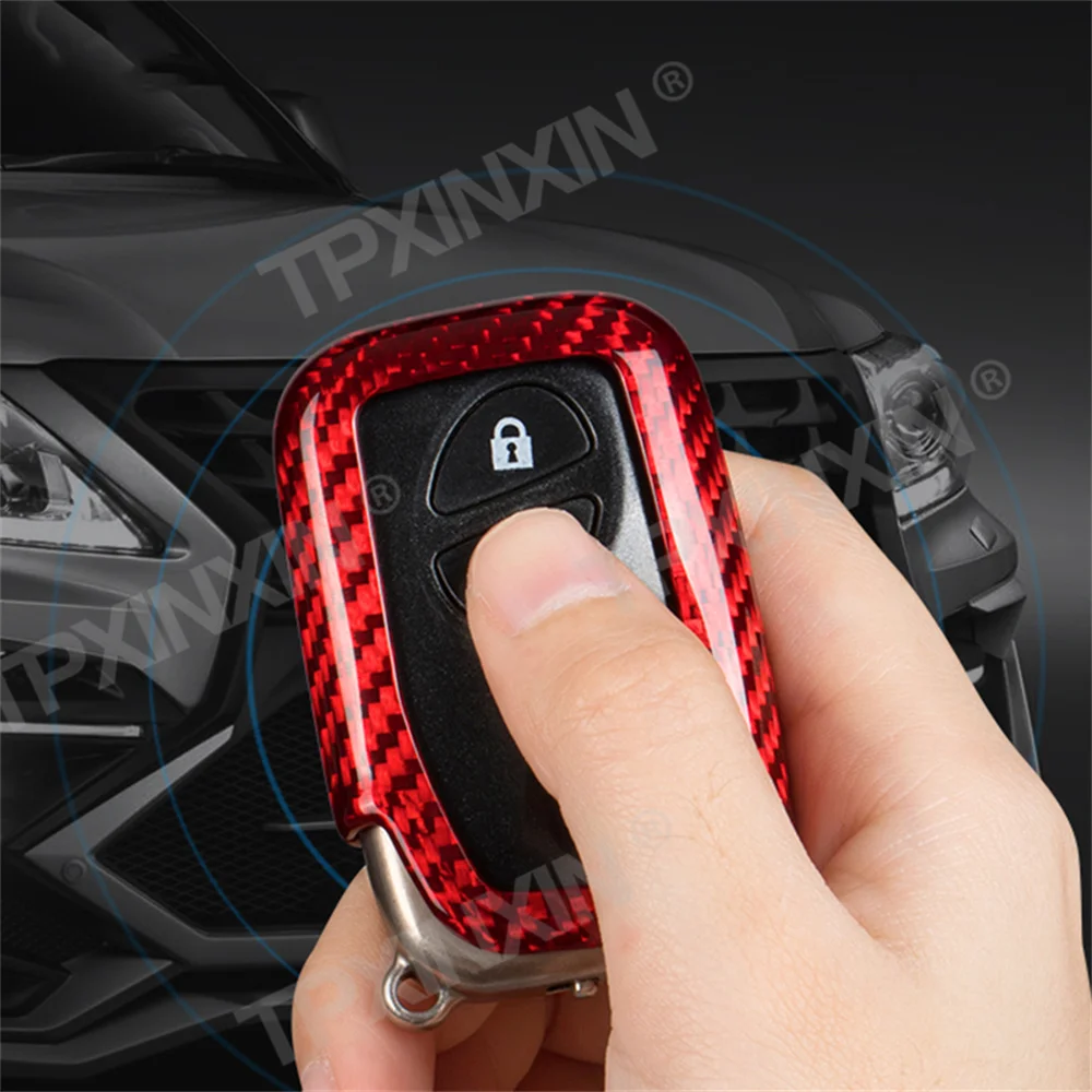 

ABS Carbon Fiber Style Car Remote Key Cover Protector For LEXUS ES GS LX RX GX CT IS Shell Cover Keychain Car Accessories