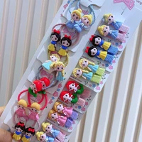 children new cartoon baby hairpin elsa snow white mermaid all inclusive lovely clips kids hair bands hair accessories gift