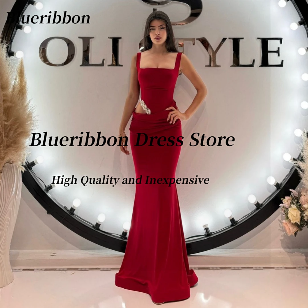 Женское платье для выпускного Blueribbon подружки невесты на тонких бретелях свадьбы