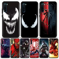 cartoon marvel venom spiderman phone case for redmi 6 6a 7 7a note 7 8 8a 8t note 9 9s 4g 9t pro soft silicone cover