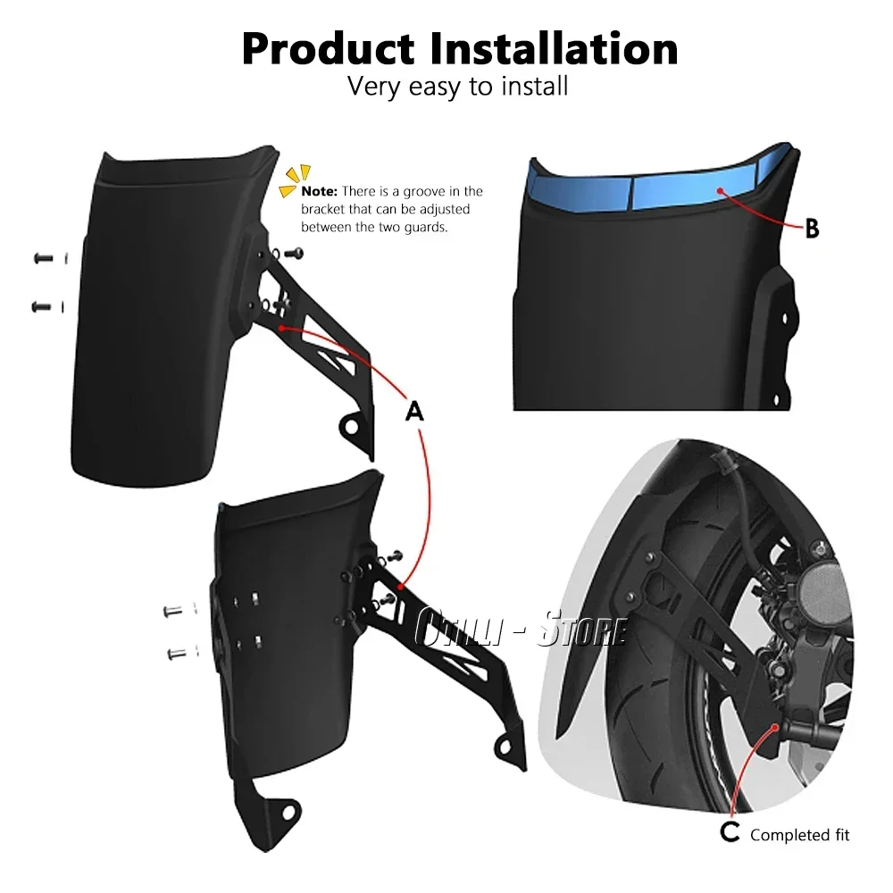 Переднее крыло мотоцикла крышка колеса брызговик кронштейн для HONDA CB750 Hornet CB 750