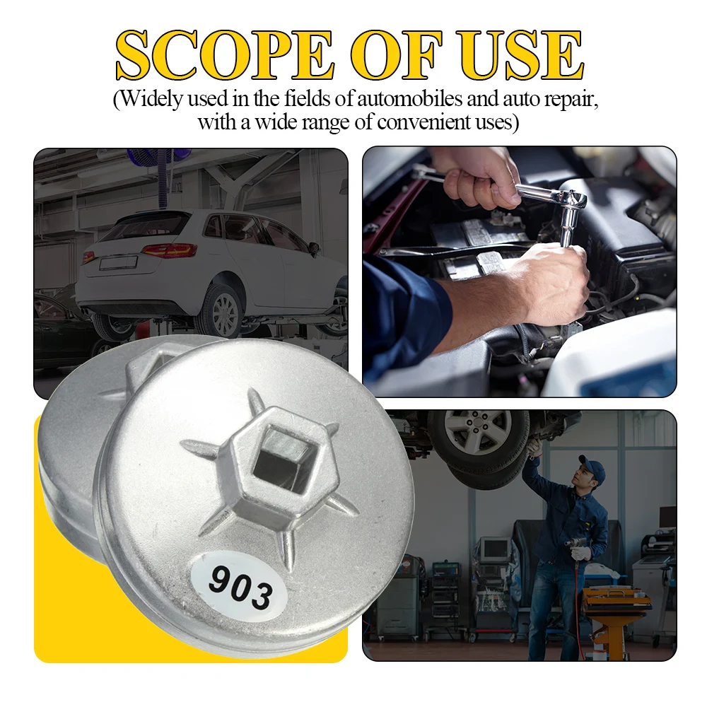 1 шт. автомобильная флейта алюминиевый ключ для масляного фильтра головка 74 мм 903