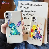 disney watercolor mickey minnie stitch princess phone case for iphone 11 12 13 mini pro xs max 8 7 6 6s plus x xr color cover