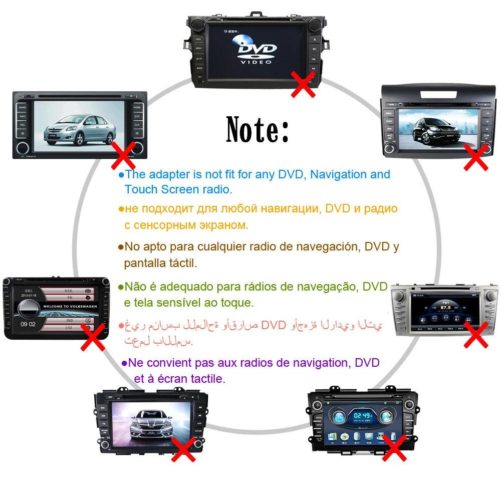 Фото Автомобильный MP3 USB/AUX 3,5 мм адаптер Moonet Bluetooth стерео Громкая связь Автомобильный CD-чейнджер подходит для Toyota 6 + 6Pin RAV4 Corolla Avensis QX989 №2