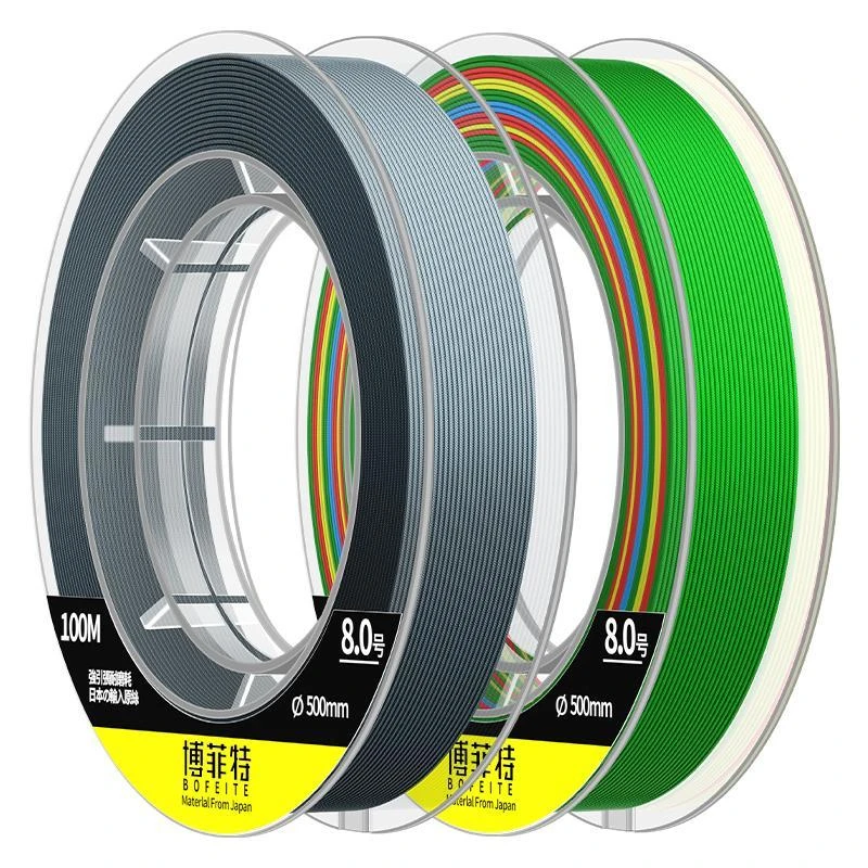 

100m-500m 8-9 Braided Fishing Line PE Fishing Line Mainline Super Strong Pulling Force Smooth Wear-resistant Fishing Accessories