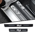 4 шт. Автомобильная наклейка на порог из углеродного волокна для Mazda CX5 CX7 CX8 CX9 CX30 M3 M6 CX3 аксессуары для стайлинга автомобиля