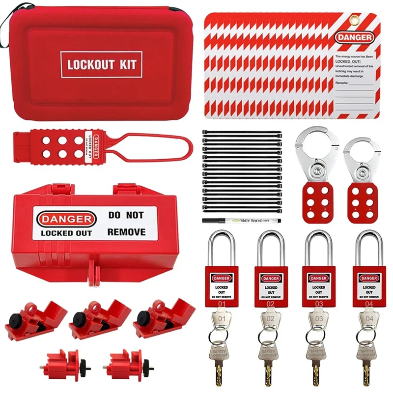35 шт. Lotokit портативный электрический комплект Tagout для блокировки промышленных