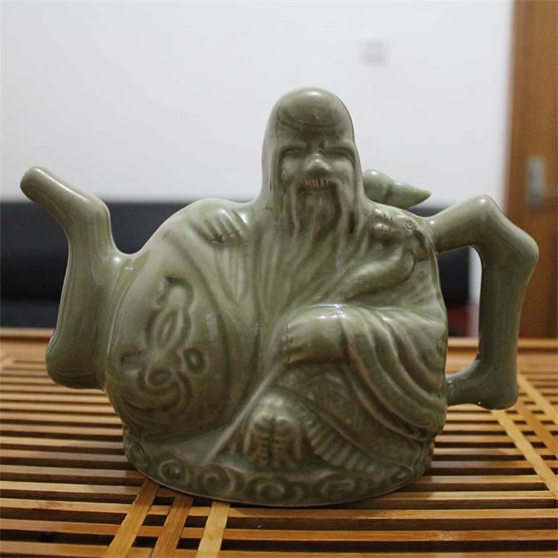 

Ceramics Chinese Trick Teapot Handmade Wine Coffee Dual Purpose Pot Layered Coffee Tea Drinking Container Assassin Teapot