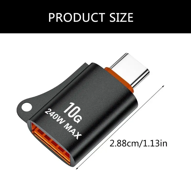 Высокоскоростной адаптер USB C к A OTG синхронизация и зарядка данных 10 Гбит/с для
