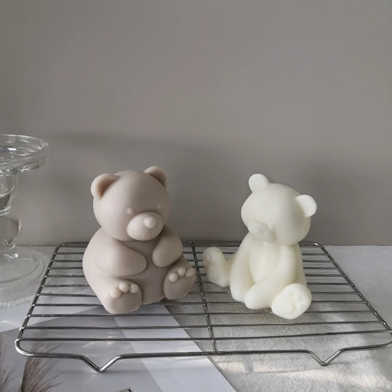 

3D Bear Scented Candle Mold,DIY Candle Making Animal Shape Soap Silicone Molds for Soaps Bombs Baking Fondant Resin Cartoon Mold