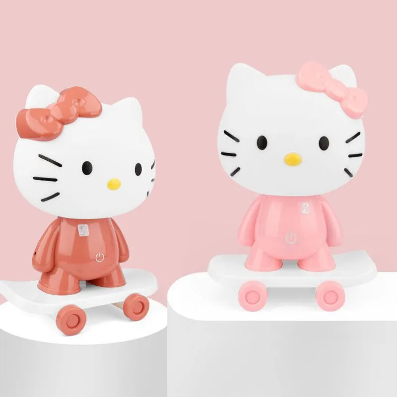 

Sanriod Милая настольная лампа для детской комнаты Hello Kitty мультяшная Маленькая ночная лампа Подключаемая спальня прикроватная лампа украшени...