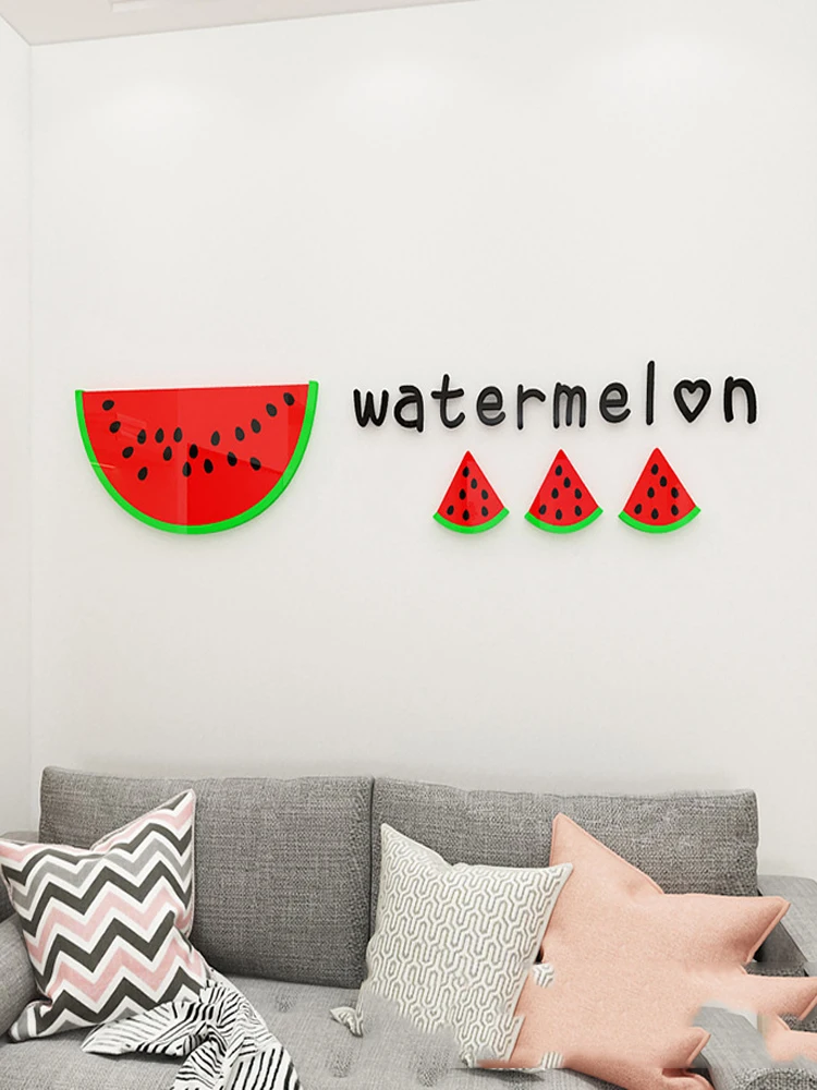 

Simple Fruit 3D Acrylic Three-Dimensional Wall Stickers Living Room Restaurant Background Decoration Painting Self-Adhesive